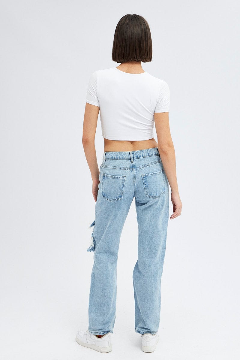 Denim Baggy Denim Jeans Low rise for Ally Fashion