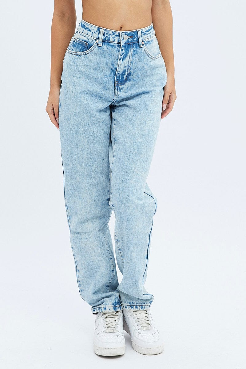 Denim Mom Denim Jeans High Rise for Ally Fashion