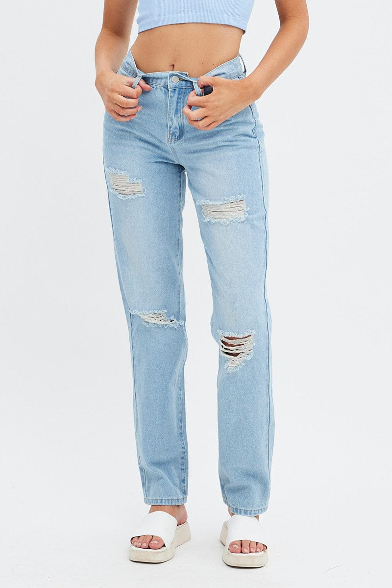 Denim Baggy Denim Jean Mid Rise for Ally Fashion