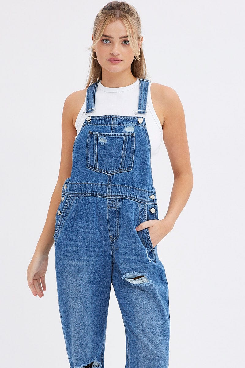 Blue Overall None for Ally Fashion