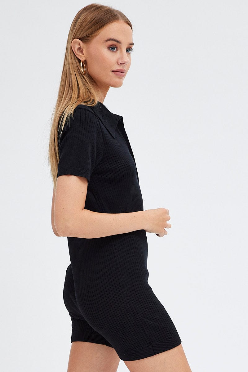 Black short cheap sleeve onesie