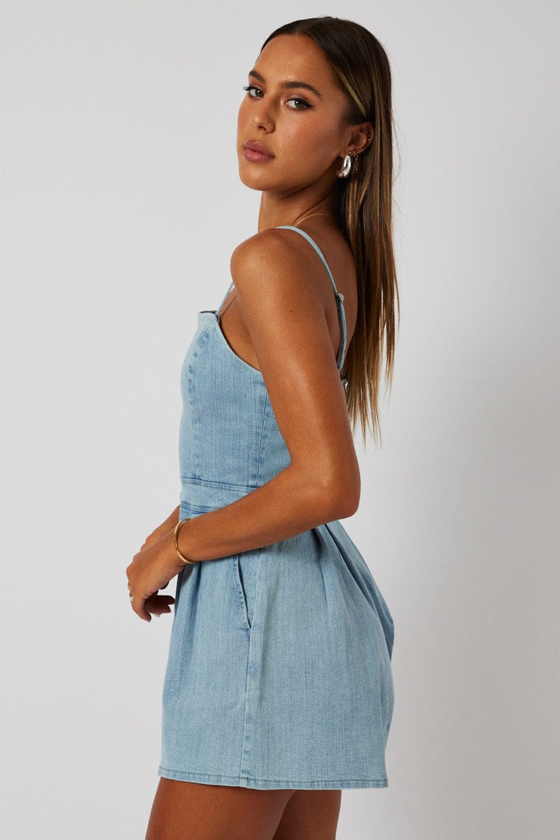 Denim Playsuit Singlet for Ally Fashion