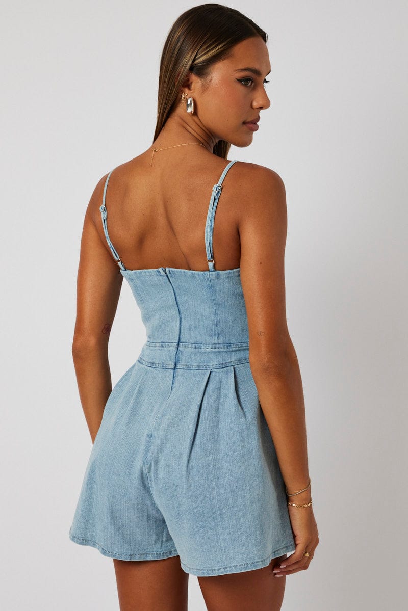 Denim Playsuit Singlet for Ally Fashion