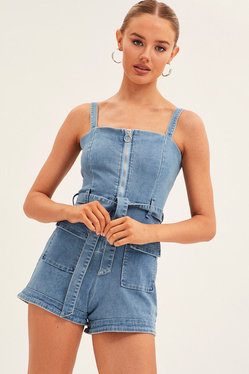 Blue Denim Overall for Ally Fashion