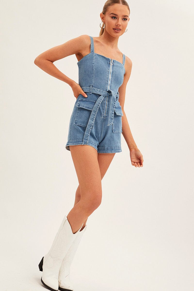 Blue Denim Overall for Ally Fashion