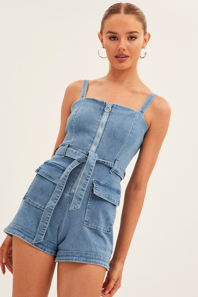 Blue Denim Overall for Ally Fashion