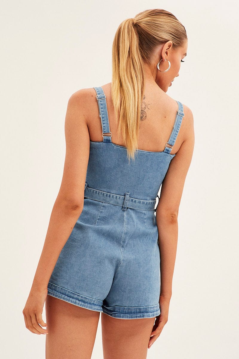 Blue Denim Overall for Ally Fashion