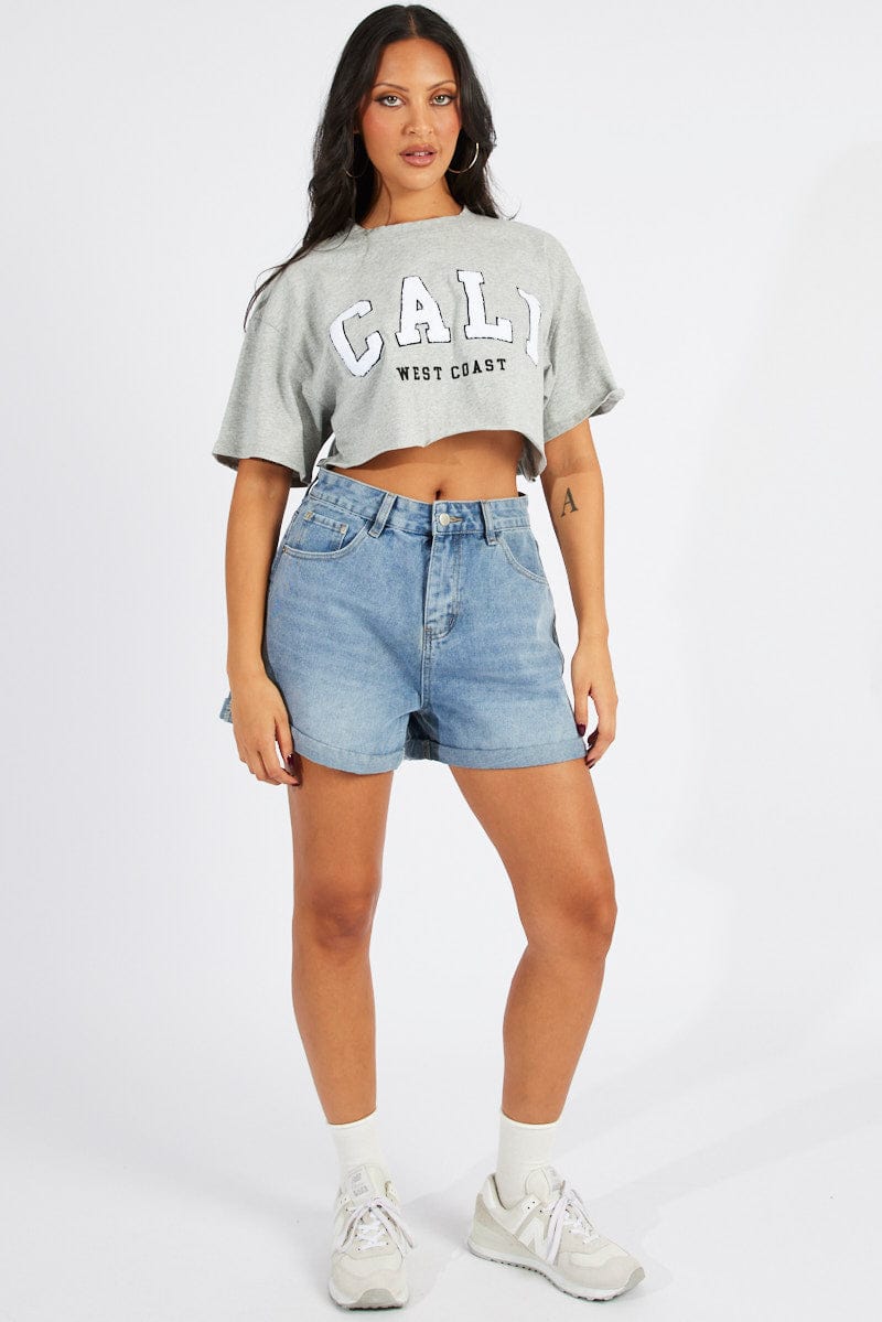 Denim Short Jeans High Rise for Ally Fashion