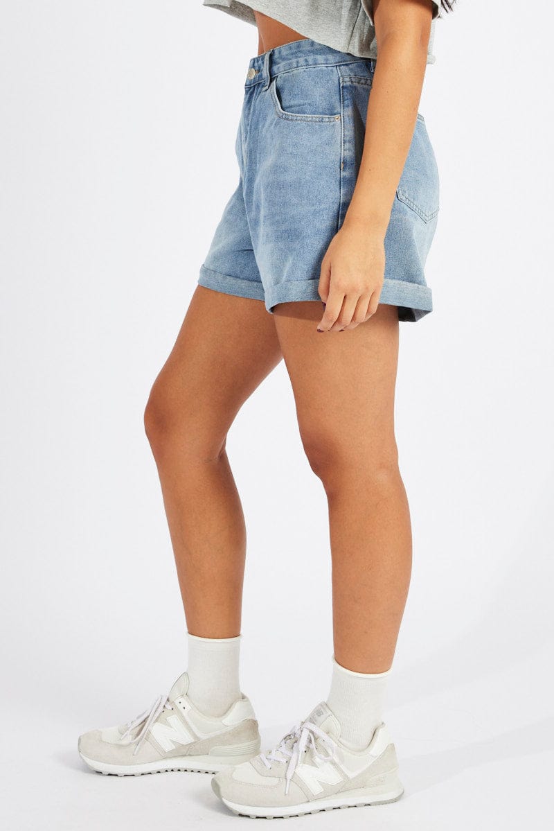 Denim Short Jeans High Rise for Ally Fashion