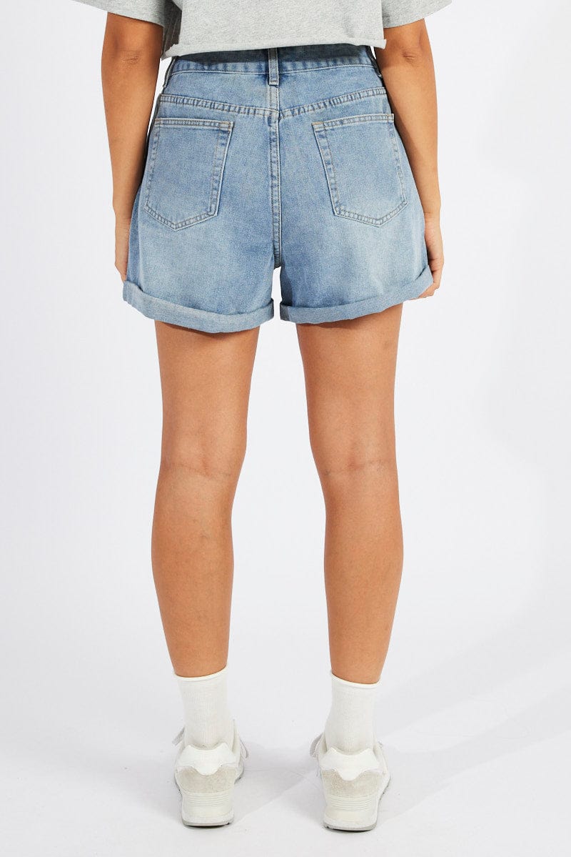 Denim Short Jeans High Rise for Ally Fashion