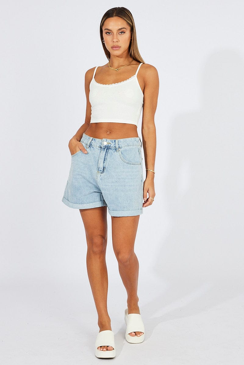 Denim Short Jeans High Rise for Ally Fashion