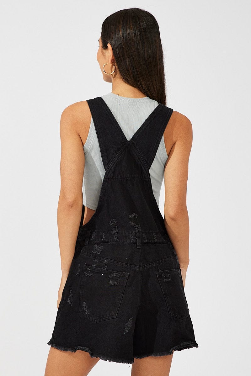Ripped Denim Short Overalls, Women's Fashion, Dresses & Sets, Sets or  Coordinates on Carousell