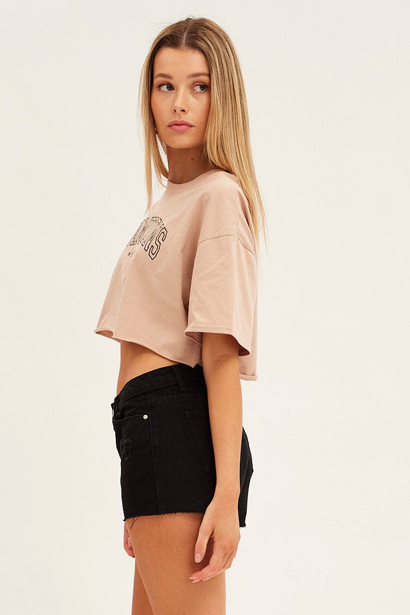 Black Relaxed Denim Shorts Low Rise for Ally Fashion