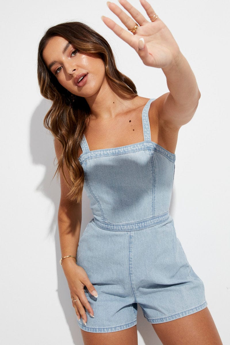 Blue Denim Overall for Ally Fashion