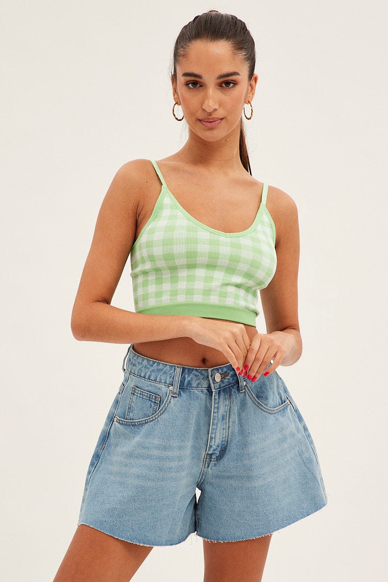 Blue Relaxed Denim Shorts High Rise for Ally Fashion