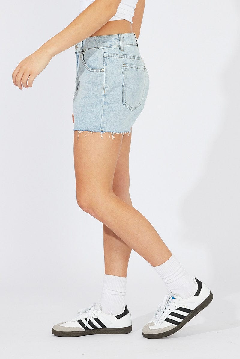 Denim Mom Denim Shorts High Rise for Ally Fashion