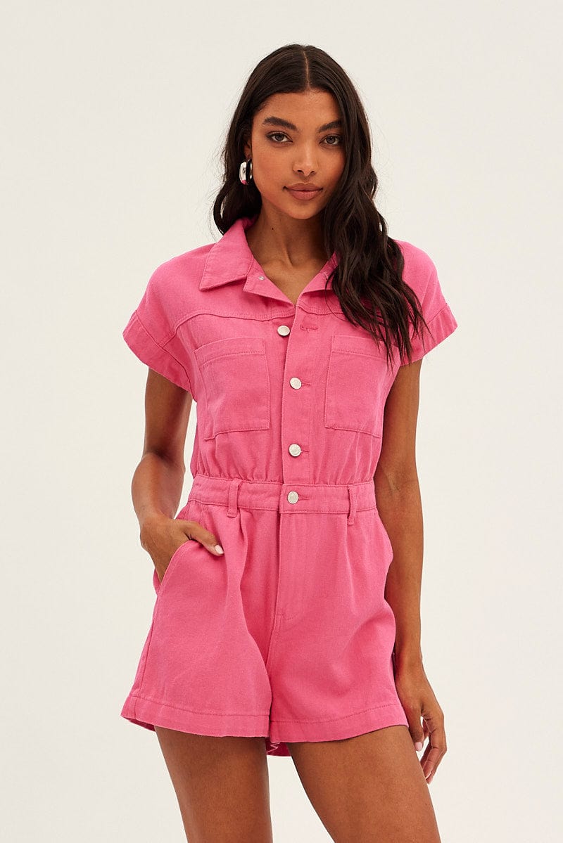 Pink Overall Denim for Ally Fashion