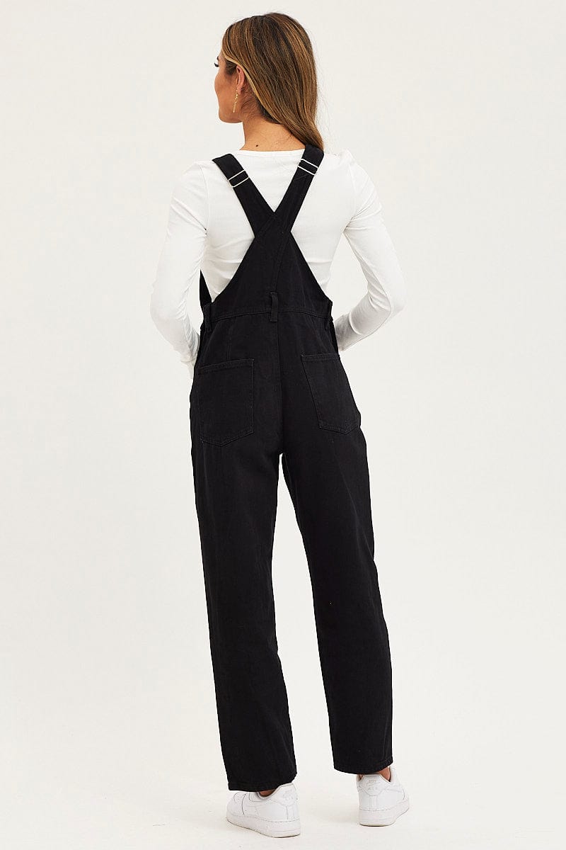DUNGAREE Black Denim Overall for Women by Ally