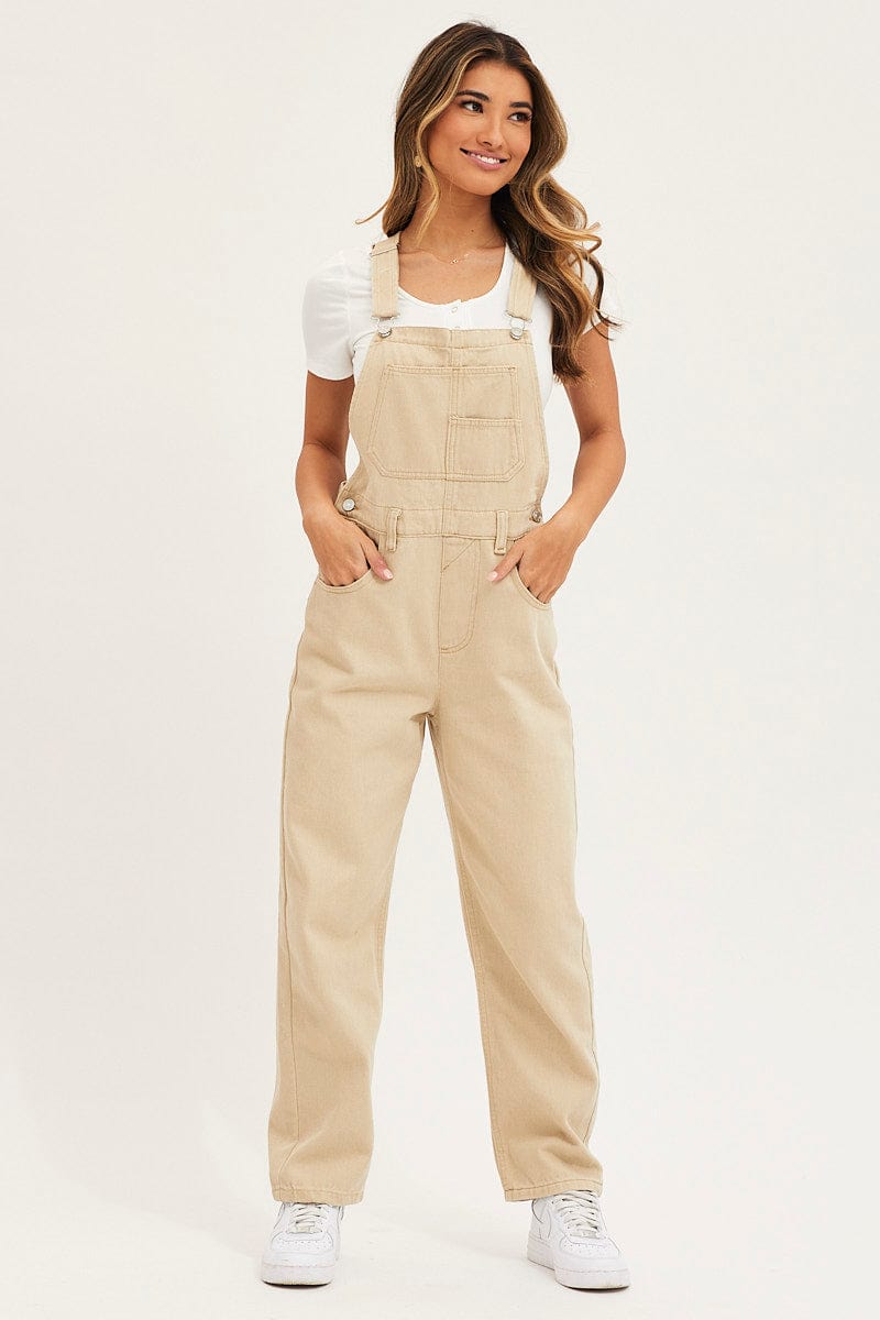 DUNGAREE Camel Denim Overall for Women by Ally