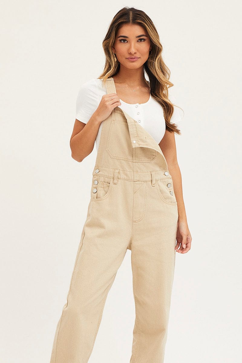 DUNGAREE Camel Denim Overall for Women by Ally