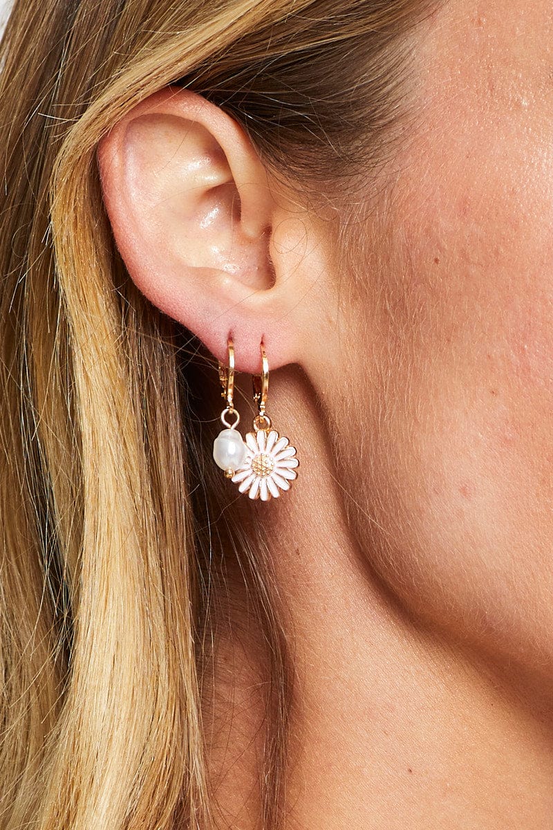 EARRINGS Metallic 3 Pack Pretty Earrings for Women by Ally