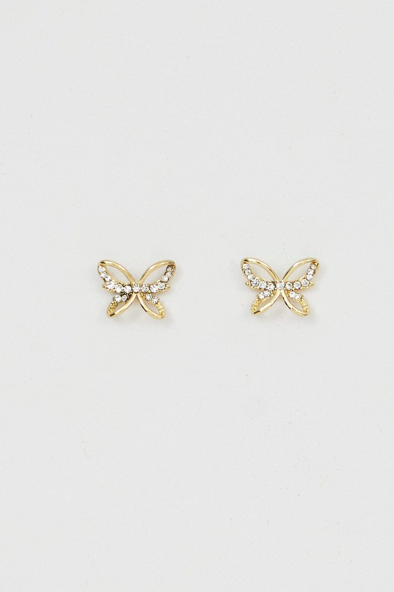 EARRINGS Metallic Butterfly Earrings for Women by Ally