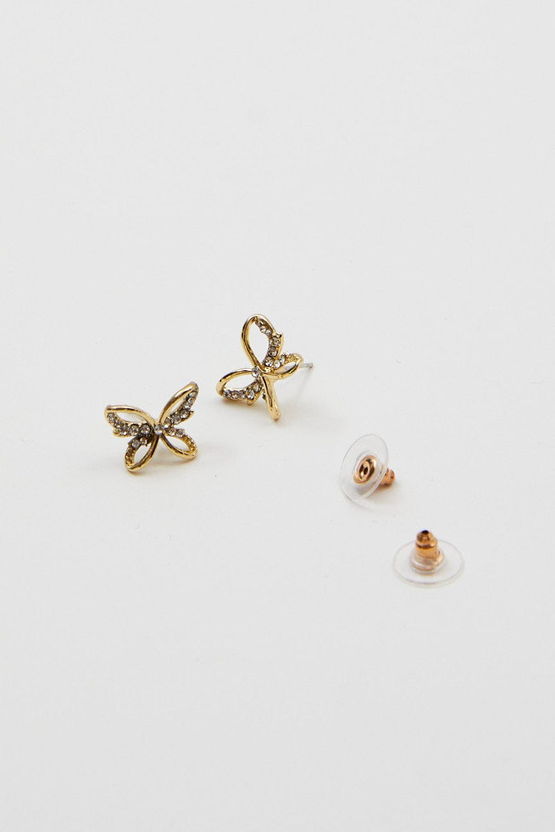 EARRINGS Metallic Butterfly Earrings for Women by Ally