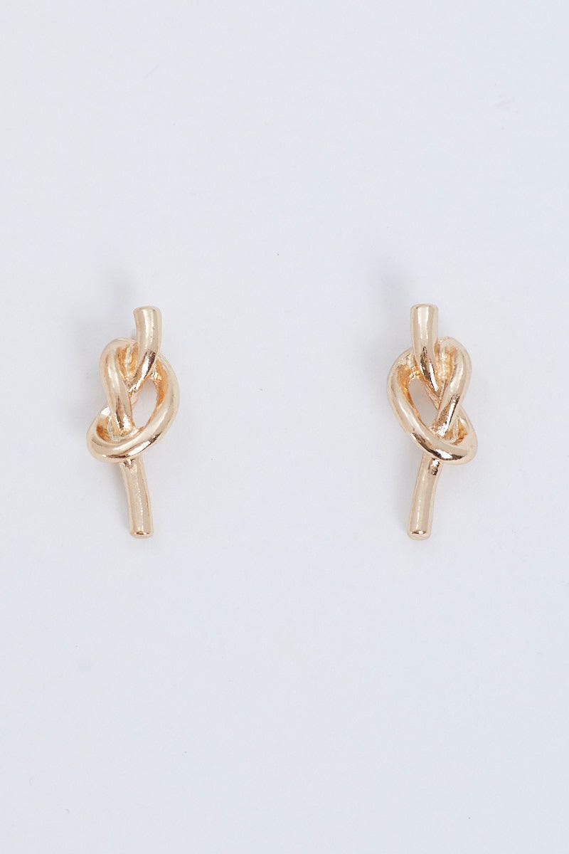 EARRINGS Metallic Knot Earrings for Women by Ally