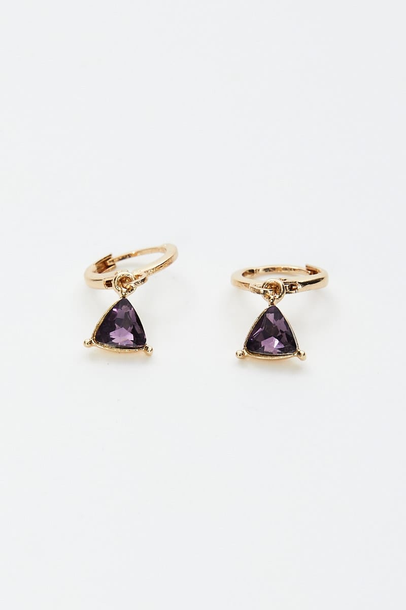 EARRINGS Metallic Nyla Rose Diamante Hoop Earrings for Women by Ally