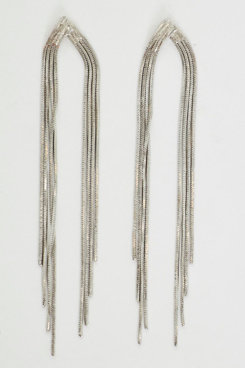 EARRINGS Metallic Thread Drop Earrings for Women by Ally