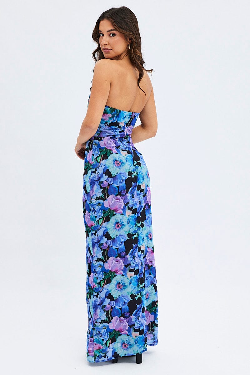 Strapless maxi dress outlet with pockets