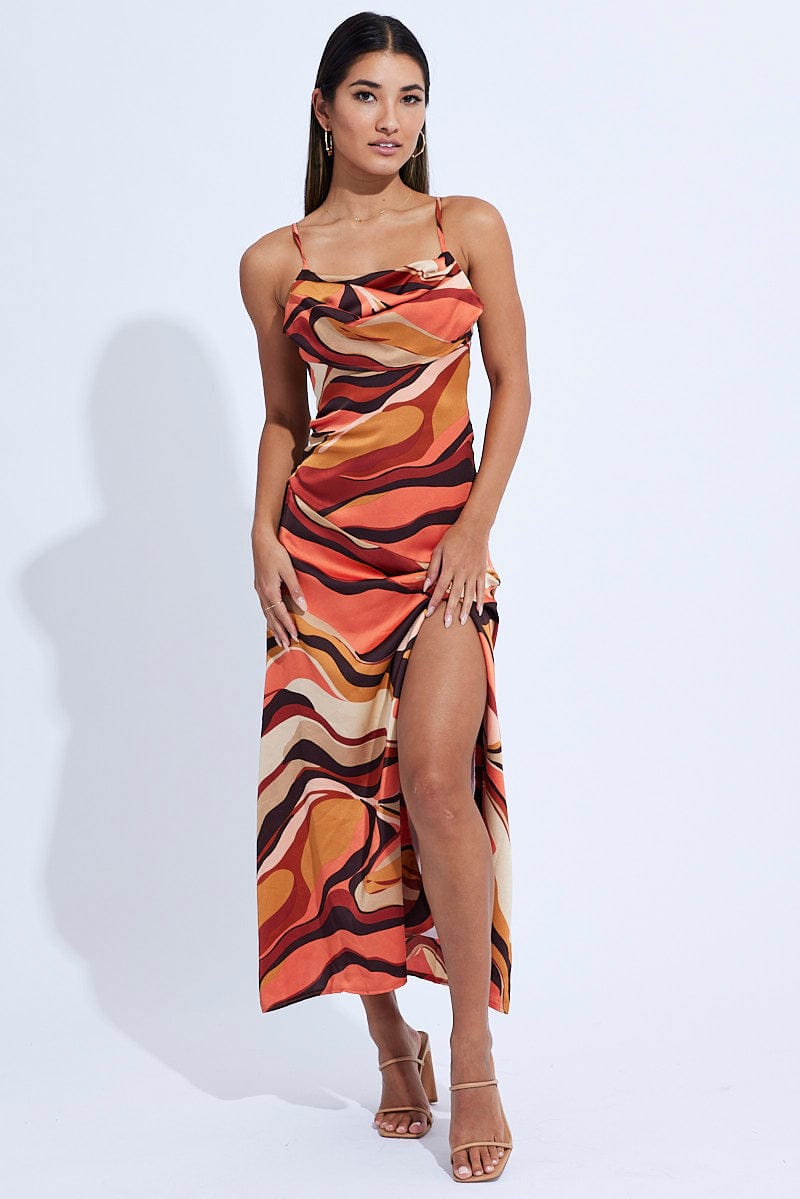 Print Midi Dress for Ally Fashion