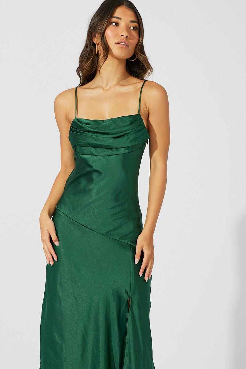  BAR III Women's Green Printed Stretch Strappy Sides