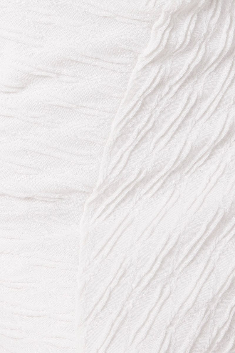 White Bodycon Dress Mini Long Sleeve Textured for Ally Fashion