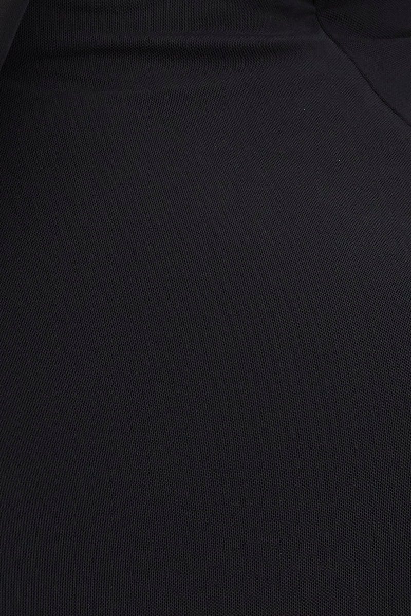 Black Bodycon Dress Corset Detail Mini