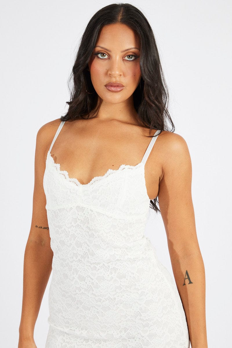 White bodycon clearance slip