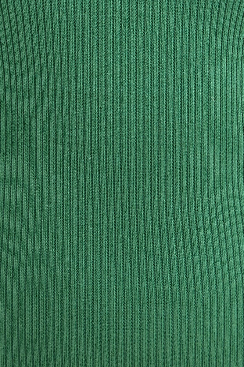 Green Knit Dress Midi for Ally Fashion