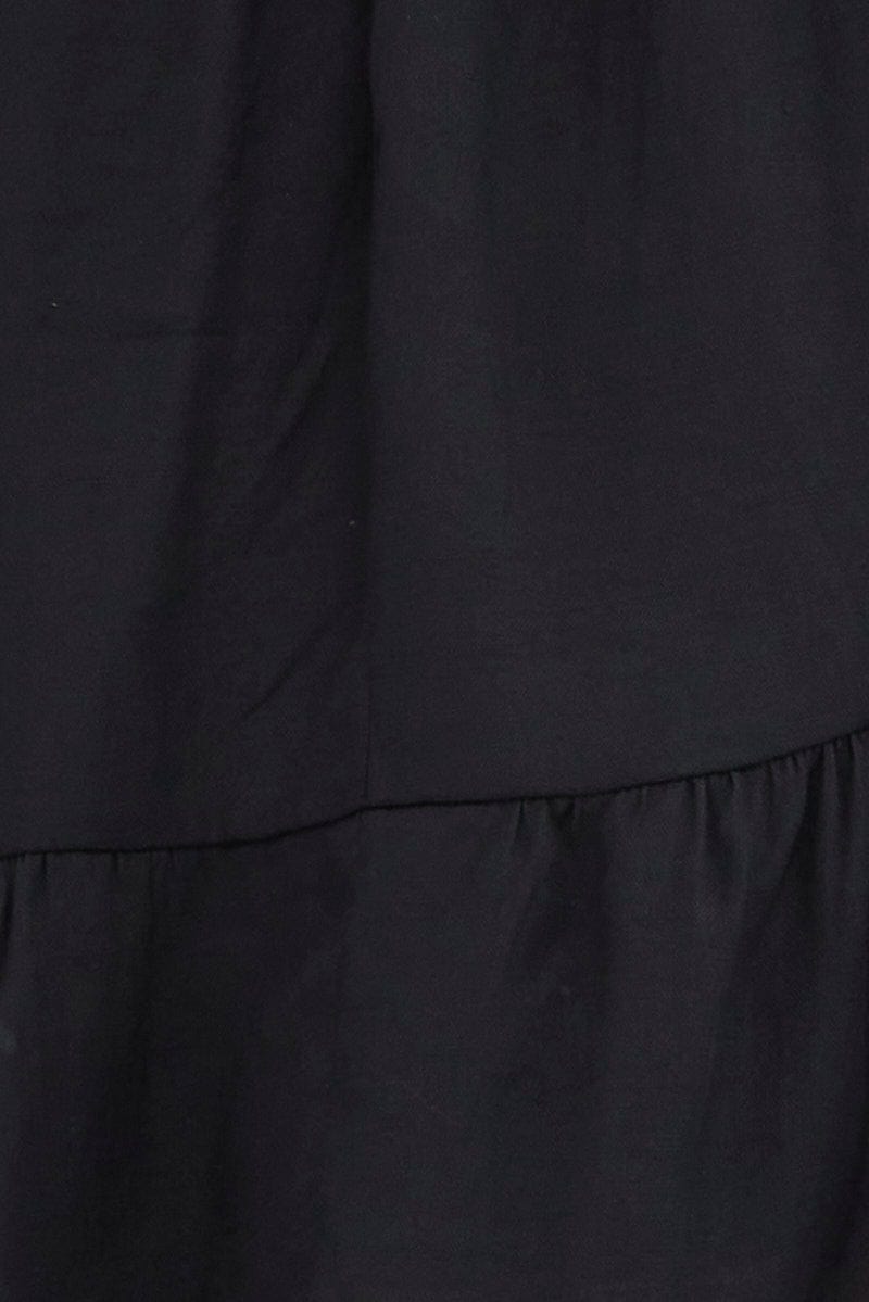 Black Fit And Flare Dress Short Sleeve Mini for Ally Fashion
