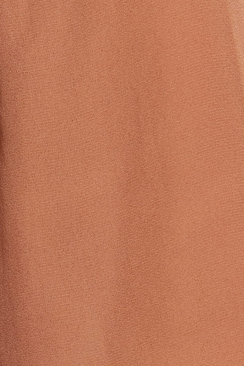 F A LINE DRESS Camel Cut Out Ring Detail A-Line Dress for Women by Ally