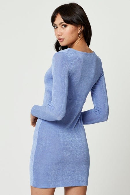 Women's Blue Bodycon Dress Long Sleeve | Ally Fashion Women's Blue Bodycon Dress Long Sleeve | Ally Fashion