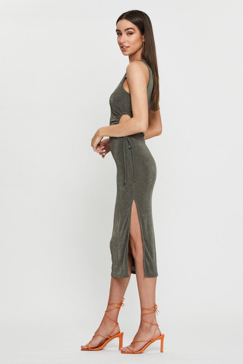 Women's Green Midi Dress Bodycon | Ally Fashion Women's Green Midi Dress Bodycon | Ally Fashion