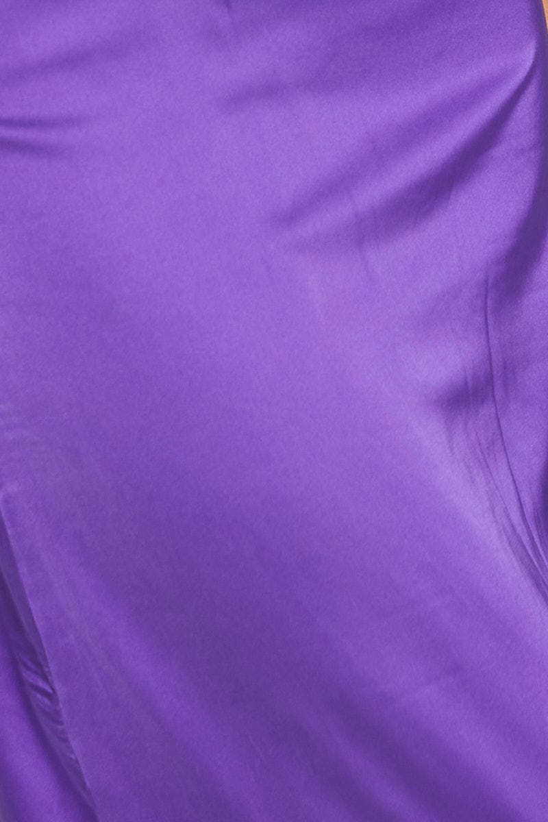 F MIDI DRESS Purple Midi Dress Satin for Women by Ally