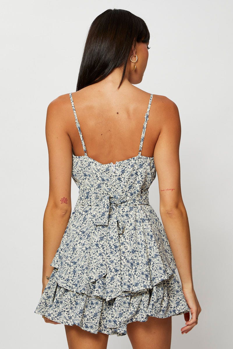 F PLAYSUIT Print Playsuit Sleeveless for Women by Ally