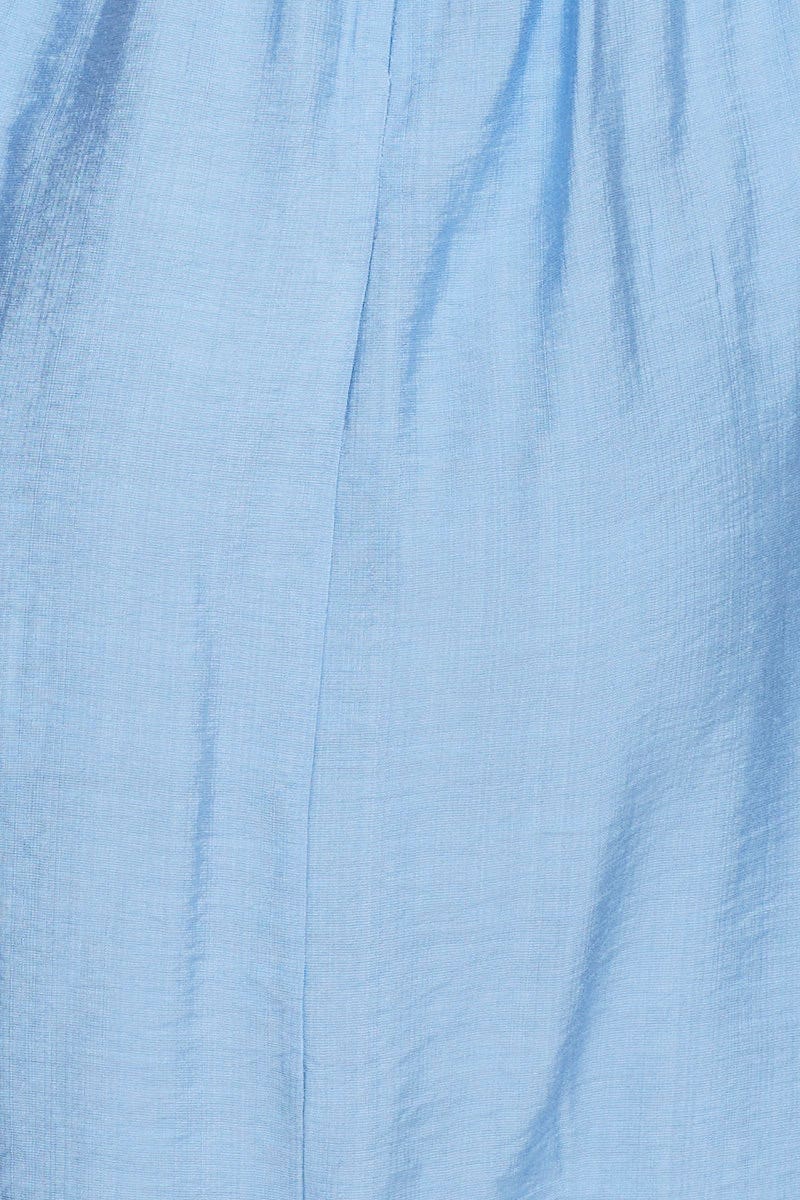 F SKATER DRESS Blue Mini Dress Short Sleeve Evening for Women by Ally
