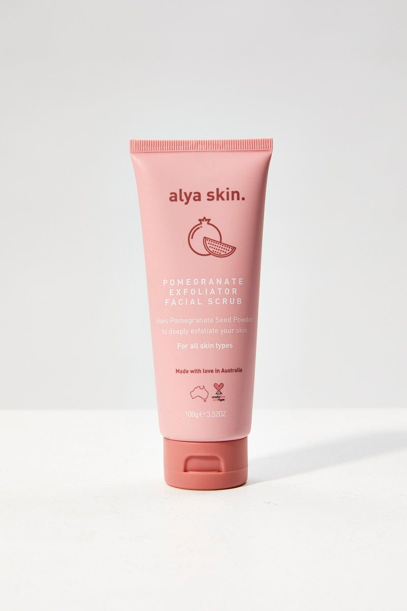 FACE Pink Alya Skin Pomegranate Facial Exfoliator for Women by Ally