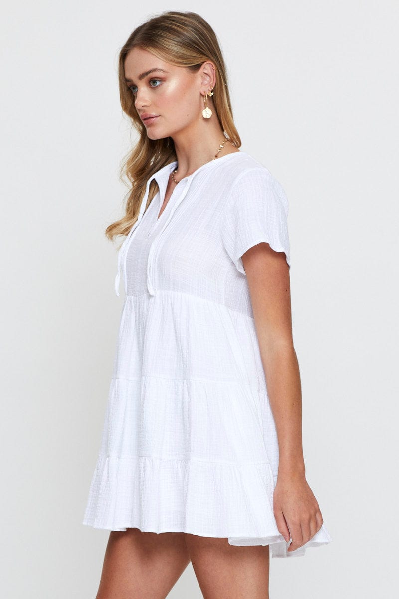 FB MINI DRESS White A Line Dress Mini for Women by Ally