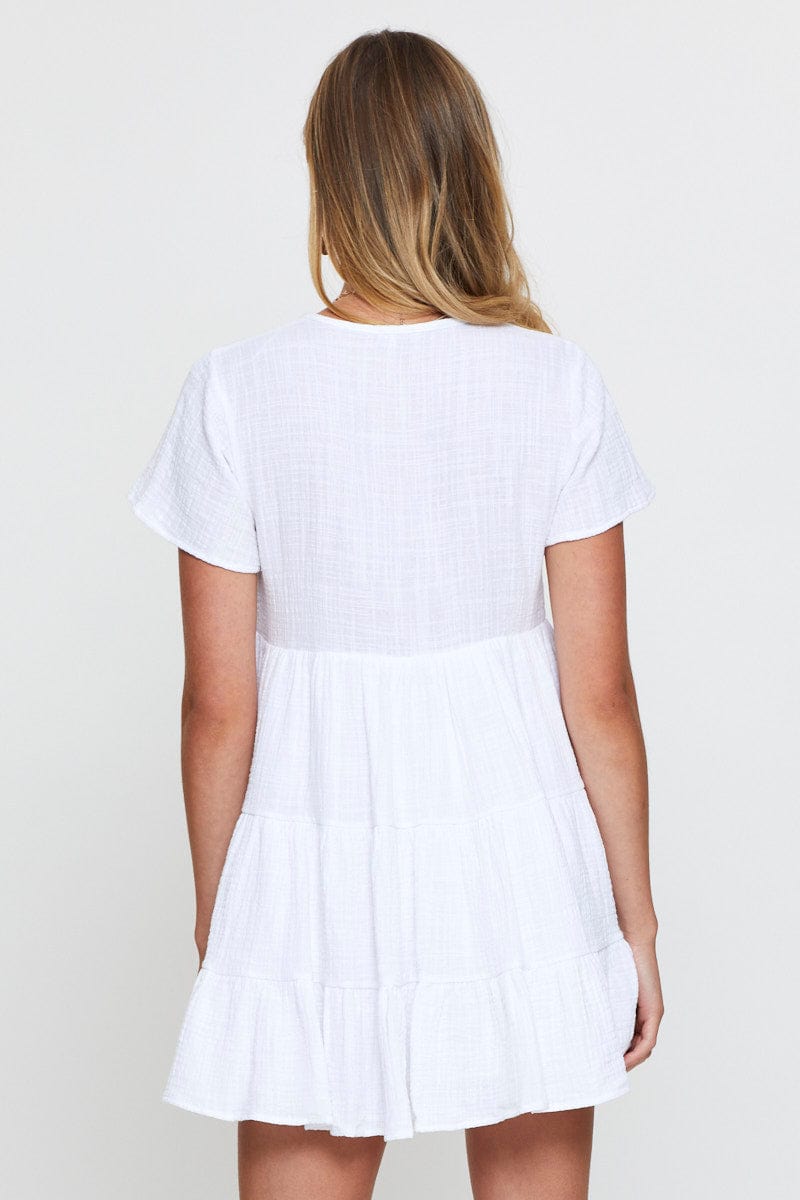 FB MINI DRESS White A Line Dress Mini for Women by Ally