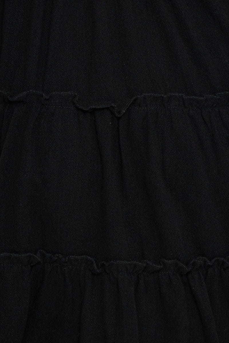 FB SWING DRESS Black A Line Dress Sleeveless Mini for Women by Ally