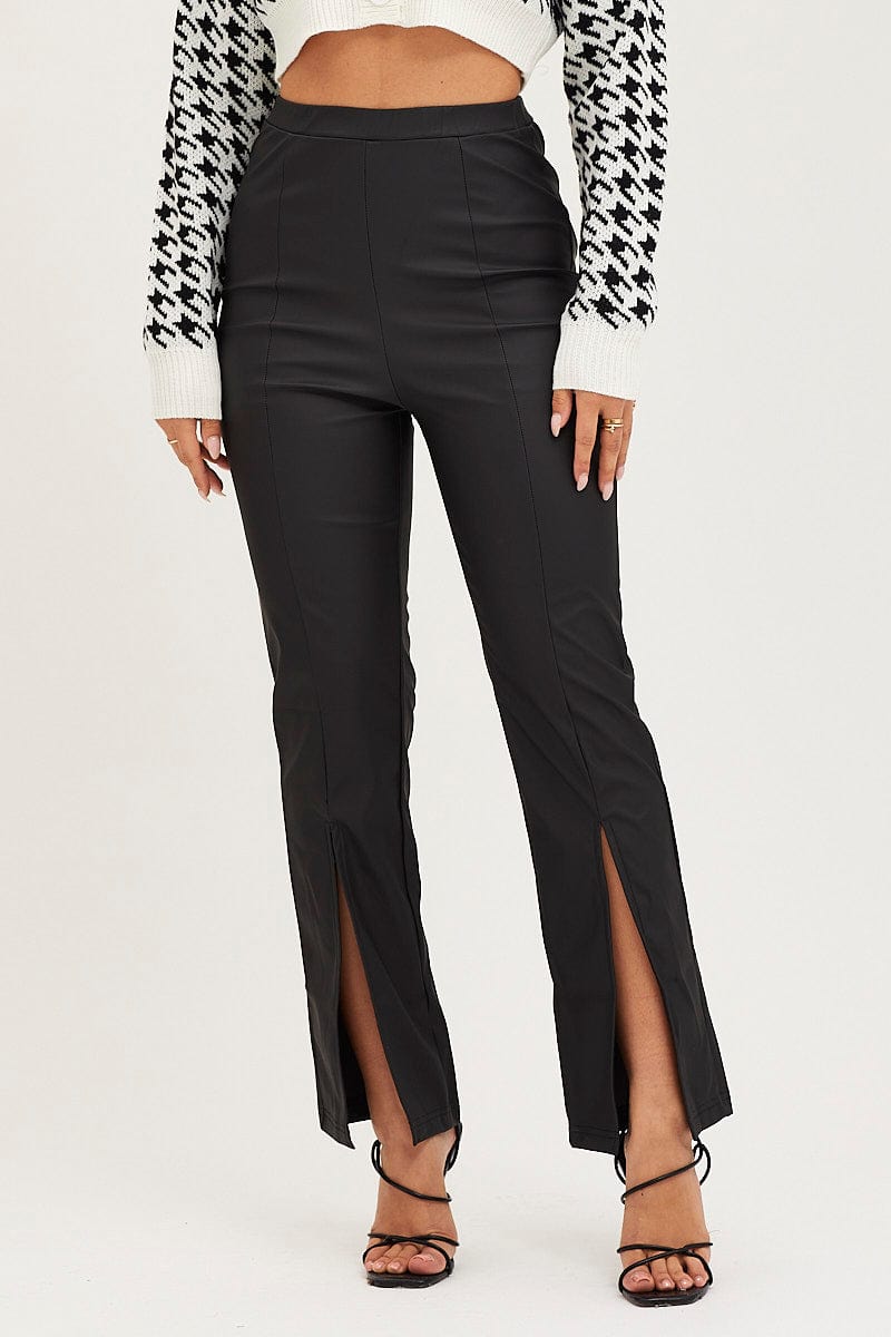 FLARE Black Flare Pants High Rise for Women by Ally