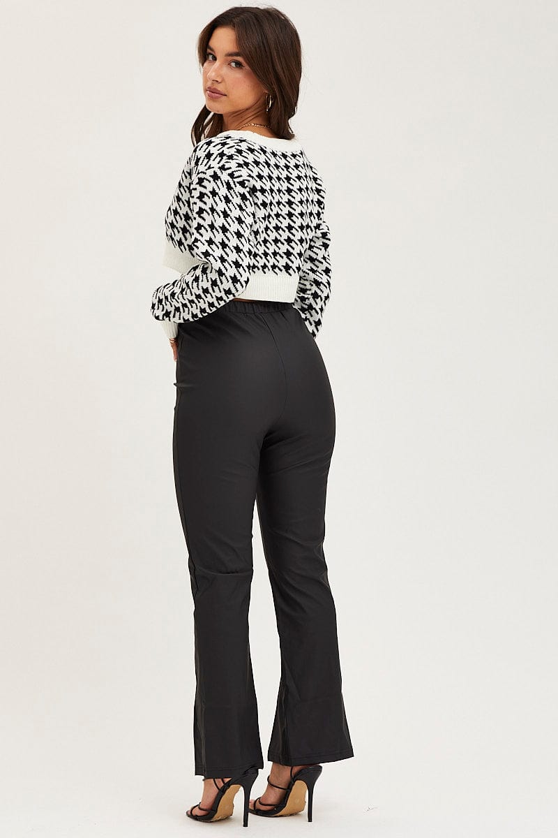FLARE Black Flare Pants High Rise for Women by Ally